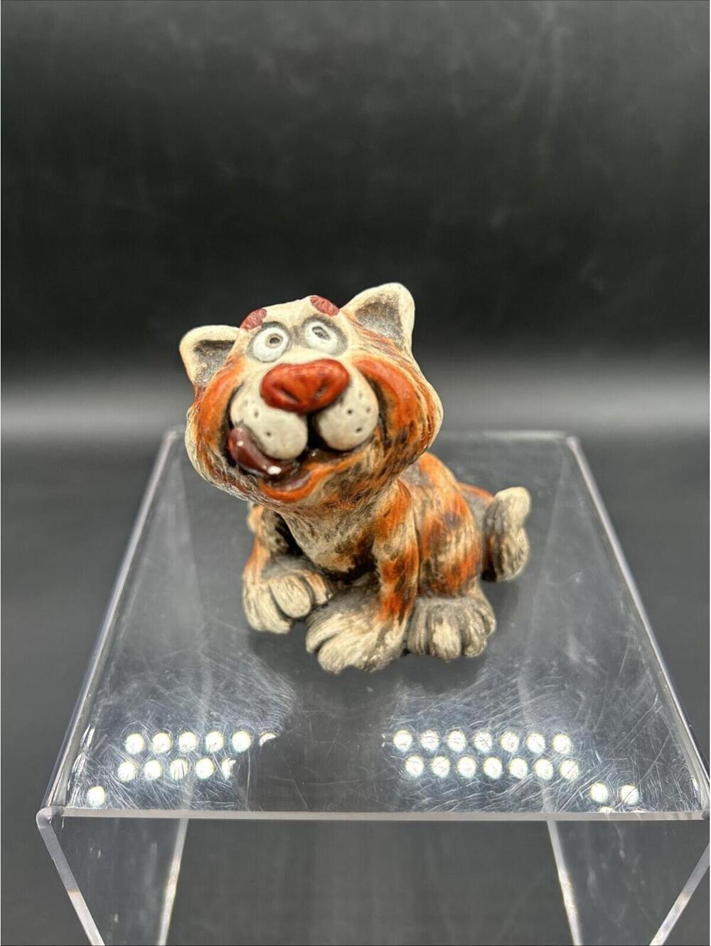 Vintage John Raya Beasties of the Kingdom Orange Striped Taby Cat 1989